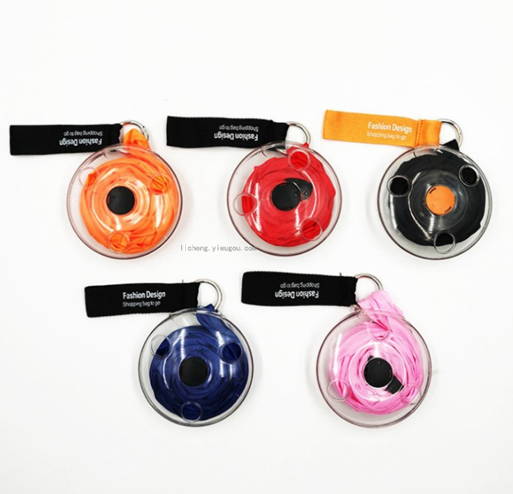 Portable Collapsible Buggy Bag Multi-Functional Small round Palte Shopping Bag