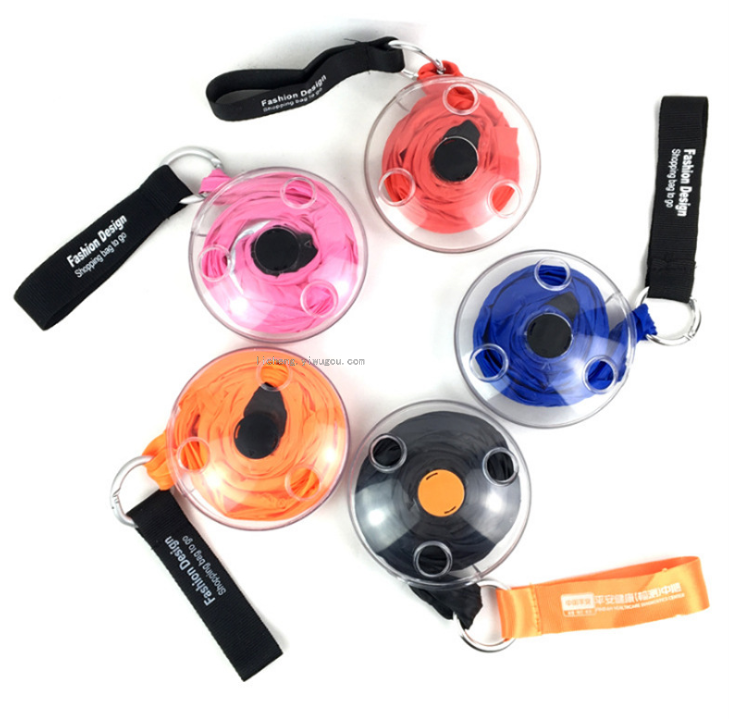 Portable Collapsible Buggy Bag Multi-Functional Small round Palte Shopping Bag