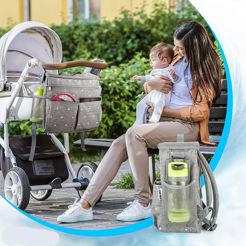 Multifunctional Mummy Backpack Mom Handbag Baby Diaper Bag Baby Wrap Milk Insulated Bag Diaper Bag Multi Functional Bag Multifunctional Mummy Backpack Mom Handbag Baby Diaper Bag Baby Wrap Milk Insulated Bag Diaper Bag Multi Functional Bag