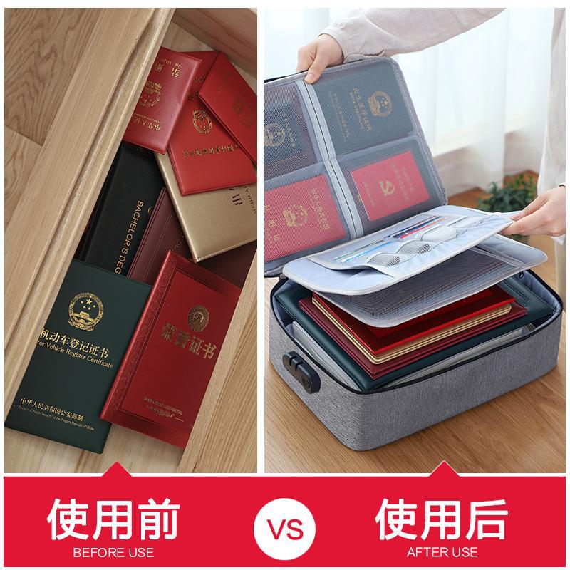 Family multi-storey large capacity Multi-functional box Certificate Document Passport card bag packing bag