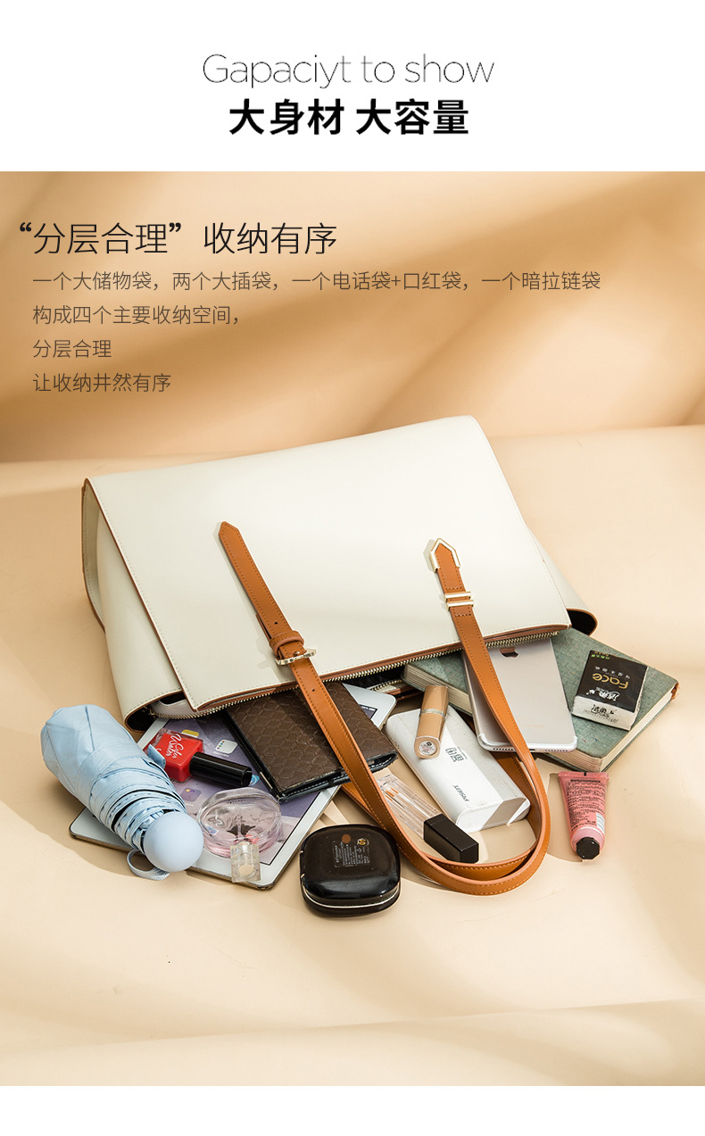 Foreign Trade Women's Bag Fashion Bag Shoulder Bag Handbag Solid Color Messenger Bag Women's Leather Bags Whole