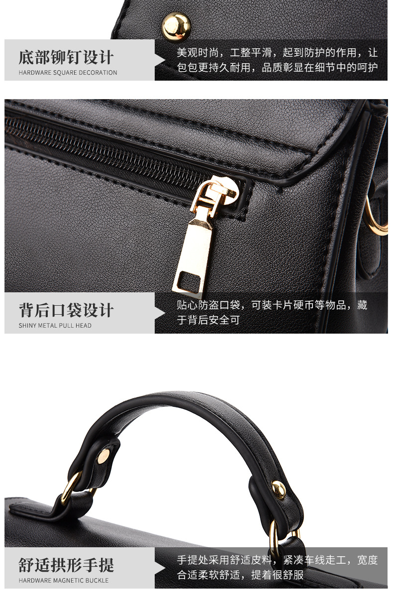 Factory Direct Sales Women's Handbag Women's Shoulder Bag Women's New Fashion Bag Schoolgirl Bag Wholesale