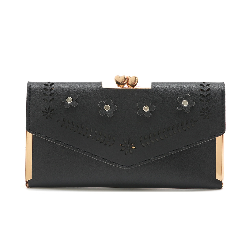 2021 New Korean Women's Wallet Long Women's Fashion Bag Rivet Buckle Wallet Card Holder Dinner Bag 2021 New Korean Women's Wallet Long Women's Fashion Bag Rivet Buckle Wallet Card Holder Dinner Bag
