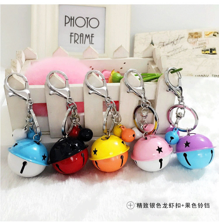 Korean Style Creative Metal Candy Color Bell Key Buckle Women's DIY Phone Case Accessories Couple Bags Pendant Wholesale Korean Style Creative Metal Candy Color Bell Key Buckle Women's DIY Phone Case Accessories Couple Bags Pendant Wholesale
