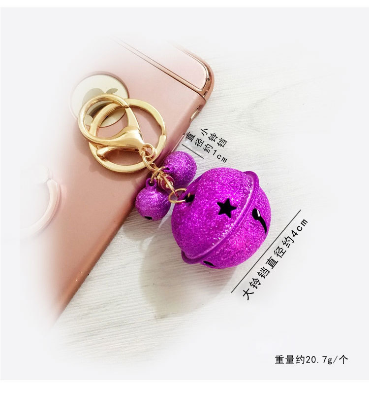 Korean Style Creative Metal Candy Color Bell Key Buckle Women's DIY Phone Case Accessories Couple Bags Pendant Wholesale Korean Style Creative Metal Candy Color Bell Key Buckle Women's DIY Phone Case Accessories Couple Bags Pendant Wholesale