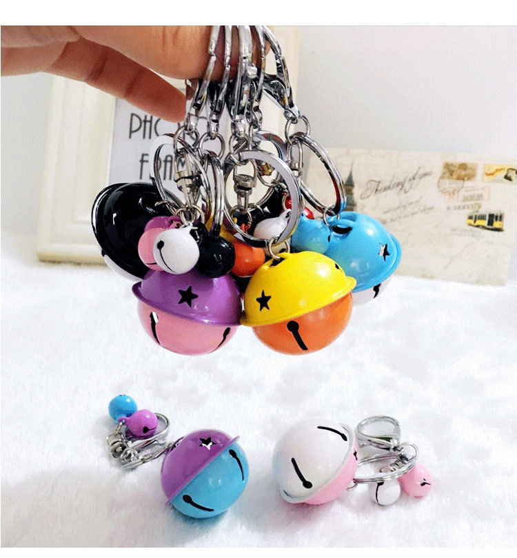 Korean Style Creative Metal Candy Color Bell Key Buckle Women's DIY Phone Case Accessories Couple Bags Pendant Wholesale Korean Style Creative Metal Candy Color Bell Key Buckle Women's DIY Phone Case Accessories Couple Bags Pendant Wholesale