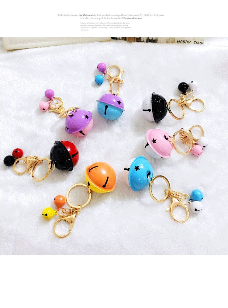 Korean Style Creative Metal Candy Color Bell Key Buckle Women's DIY Phone Case Accessories Couple Bags Pendant Wholesale Korean Style Creative Metal Candy Color Bell Key Buckle Women's DIY Phone Case Accessories Couple Bags Pendant Wholesale