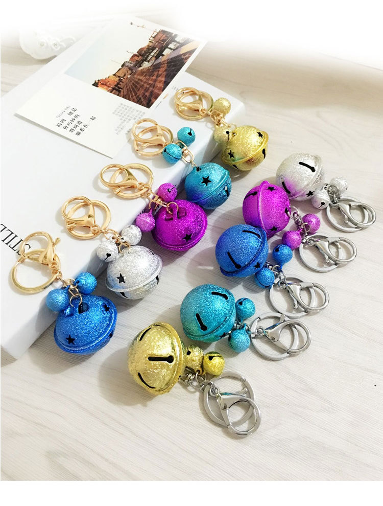 Korean Style Creative Metal Candy Color Bell Key Buckle Women's DIY Phone Case Accessories Couple Bags Pendant Wholesale Korean Style Creative Metal Candy Color Bell Key Buckle Women's DIY Phone Case Accessories Couple Bags Pendant Wholesale