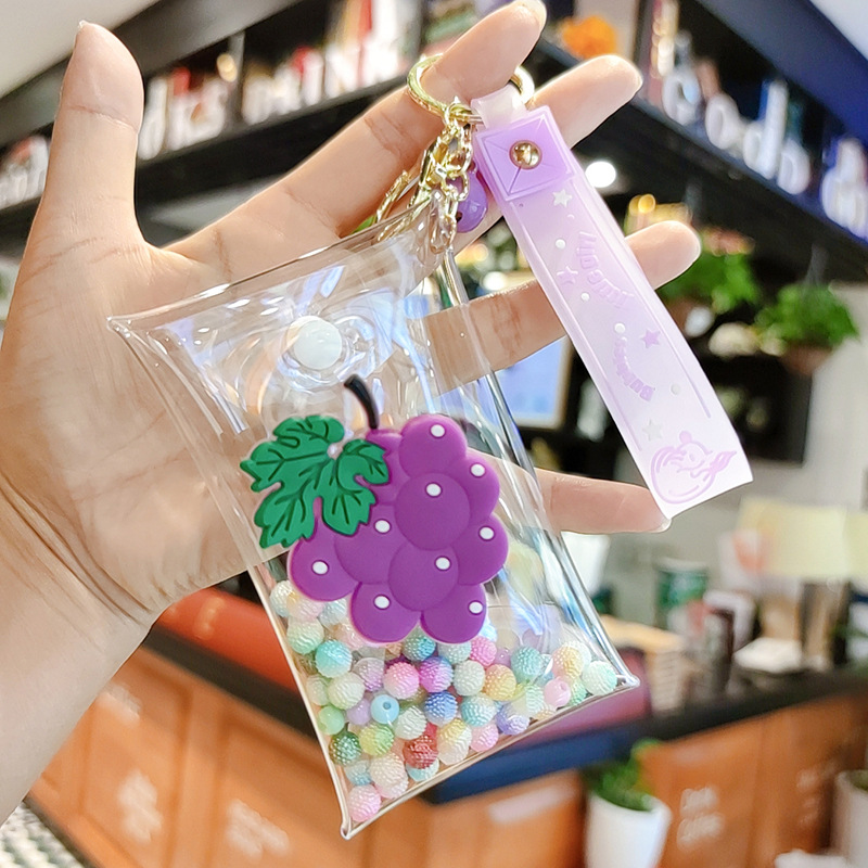 Baby Carrying Strap Pack PVC Blind Box Cartoon Doll Bag Change Transparent Key Case Earphone Trinket Storage Bag Buckle