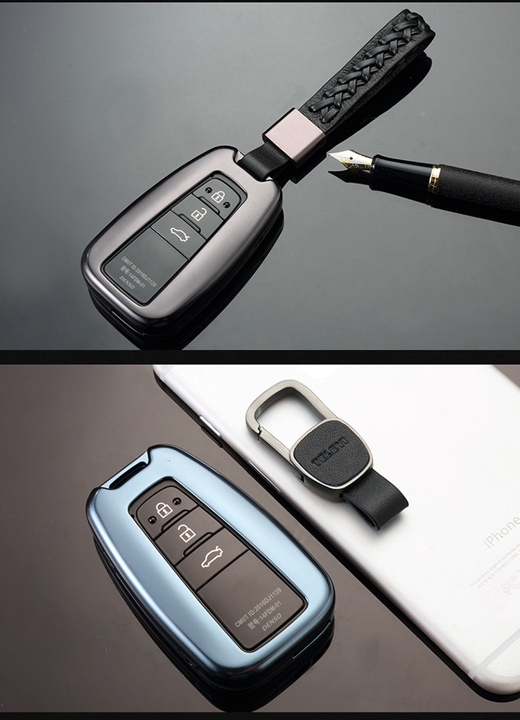 18 Camry Key Case Brand New Prado C- HR Car Remote Key Cover Metal Shell Buckle Protective Buckle 18 Camry Key Case Brand New Prado C- HR Car Remote Key Cover Metal Shell Buckle Protective Buckle
