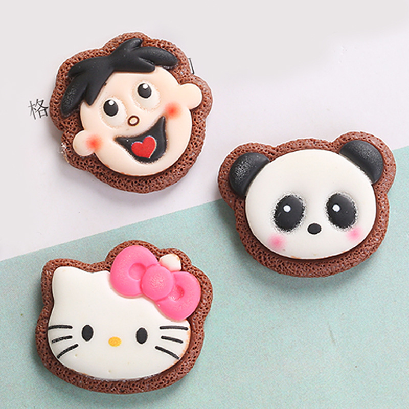 New Creative Cartoon Resin Accessories Doll DIY Cream Glue Phone Case Shoe Buckle Decorative Storage Box Patch