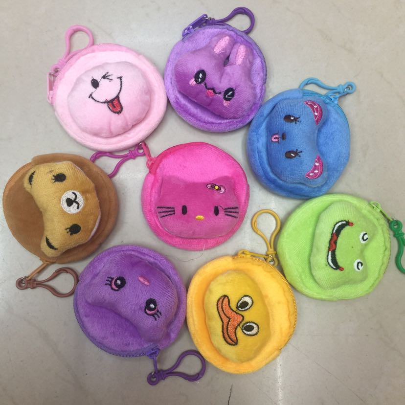 Plush toy plush wallet zero wallet cartoon bag animal head zero wallet