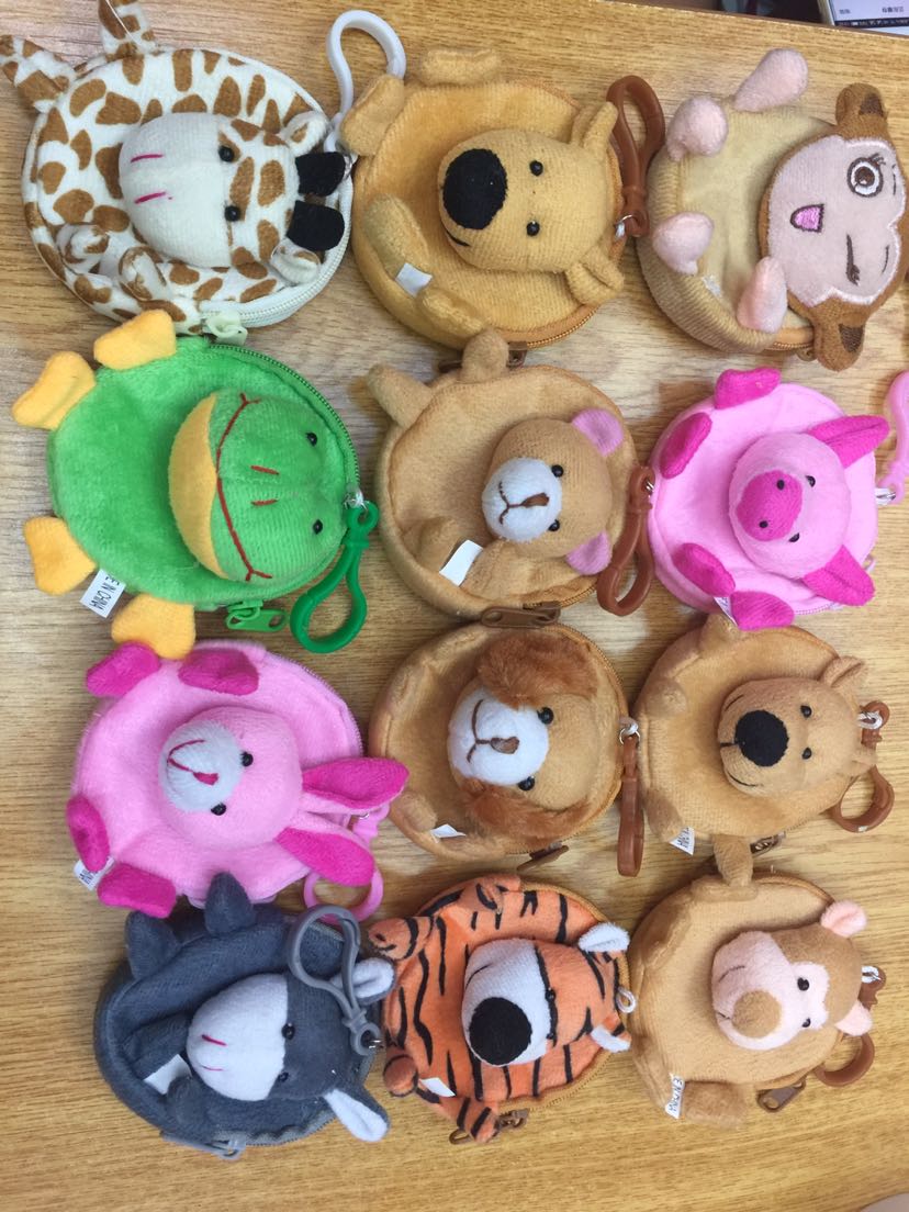 Plush toy plush wallet zero wallet cartoon bag animal head zero wallet Plush toy plush wallet zero wallet cartoon bag animal head zero wallet