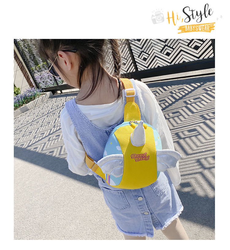 Princess Crossbody Bag Trend Children's Fashion Cartoon Bag  Baby Unicorn Chest Bag Girl princess Crossbody Bag Trend