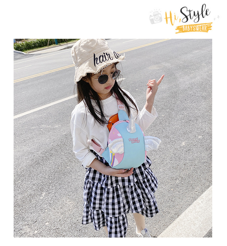 Princess Crossbody Bag Trend Children's Fashion Cartoon Bag  Baby Unicorn Chest Bag Girl princess Crossbody Bag Trend
