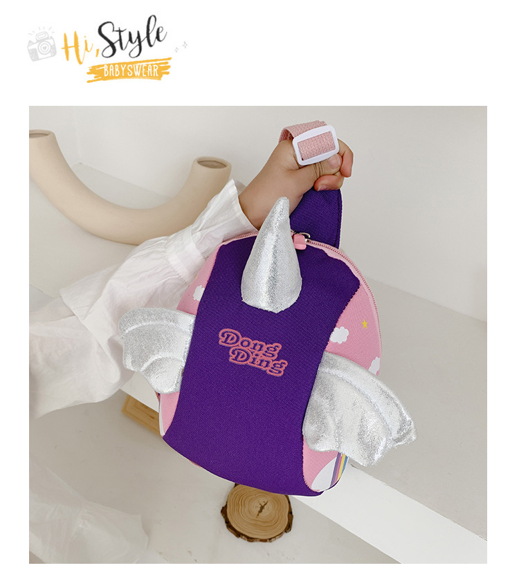Princess Crossbody Bag Trend Children's Fashion Cartoon Bag  Baby Unicorn Chest Bag Girl princess Crossbody Bag Trend