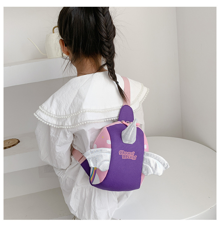 Princess Crossbody Bag Trend Children's Fashion Cartoon Bag  Baby Unicorn Chest Bag Girl princess Crossbody Bag Trend