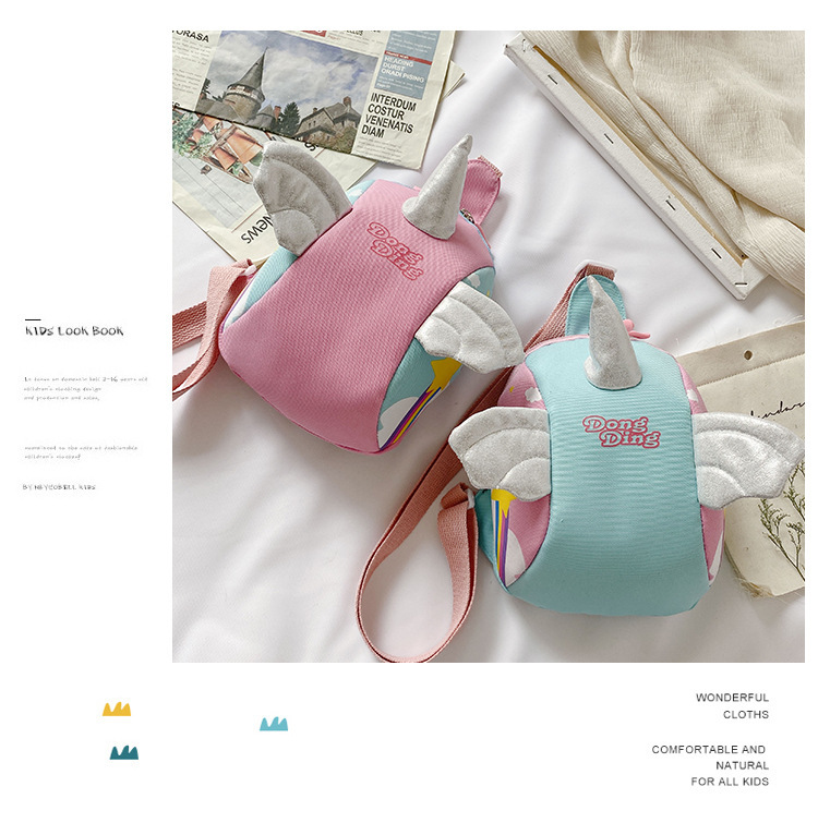 Princess Crossbody Bag Trend Children's Fashion Cartoon Bag  Baby Unicorn Chest Bag Girl princess Crossbody Bag Trend