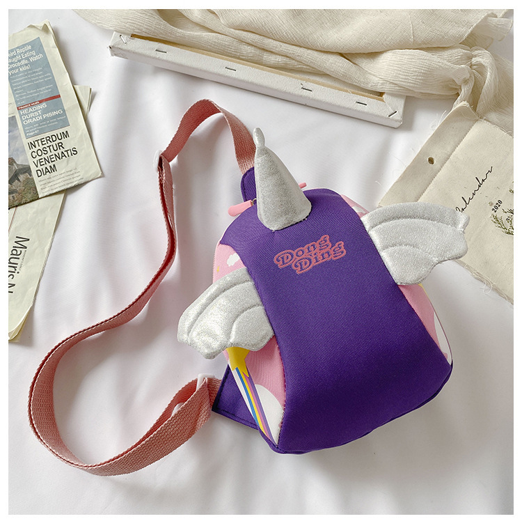 Princess Crossbody Bag Trend Children's Fashion Cartoon Bag  Baby Unicorn Chest Bag Girl princess Crossbody Bag Trend
