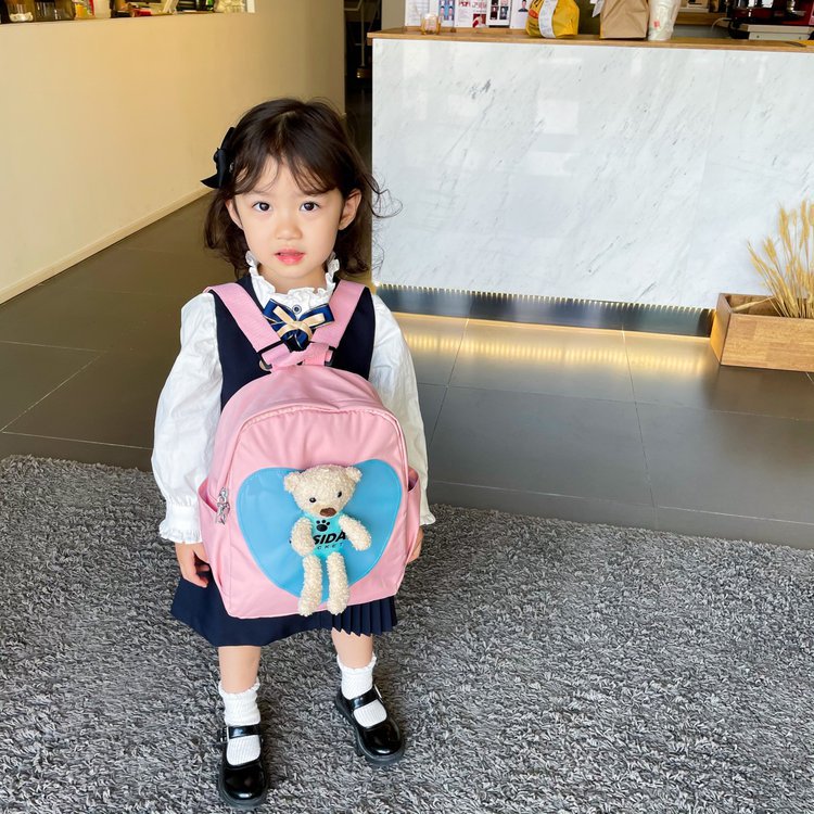 Foreign Trade Children&#039;s Backpack 2021 New Korean Style Internet Celebrity Bear Small Backpack Cartoon Bag Kindergarten Backpack Wholesale