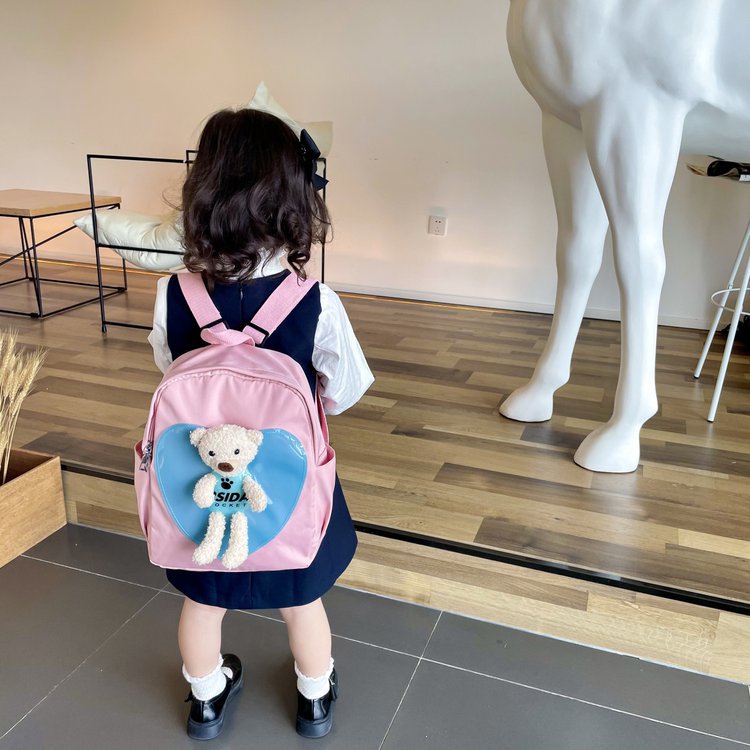 Foreign Trade Children's Backpack 2021 New Korean Style Internet Celebrity Bear Small Backpack Cartoon Bag Kindergarten Backpack Wholesale