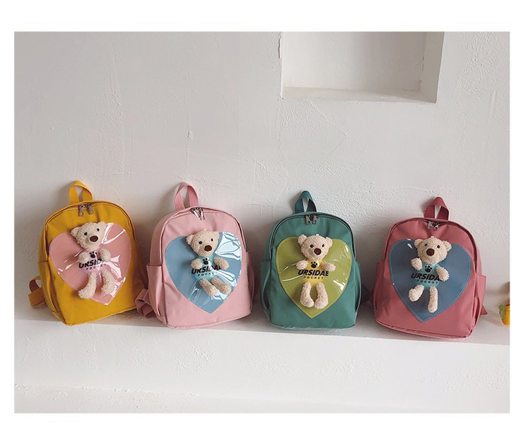 Foreign Trade Children's Backpack 2021 New Korean Style Internet Celebrity Bear Small Backpack Cartoon Bag Kindergarten Backpack Wholesale
