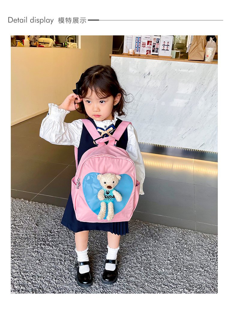 Foreign Trade Children's Backpack 2021 New Korean Style Internet Celebrity Bear Small Backpack Cartoon Bag Kindergarten Backpack Wholesale