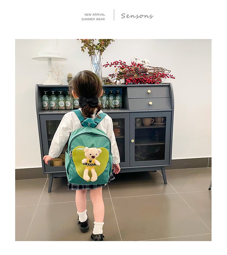 Foreign Trade Children's Backpack 2021 New Korean Style Internet Celebrity Bear Small Backpack Cartoon Bag Kindergarten Backpack Wholesale