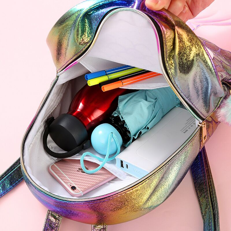 Unicorn new fish tail backpack for girls cartoon bag fish tail bag for children