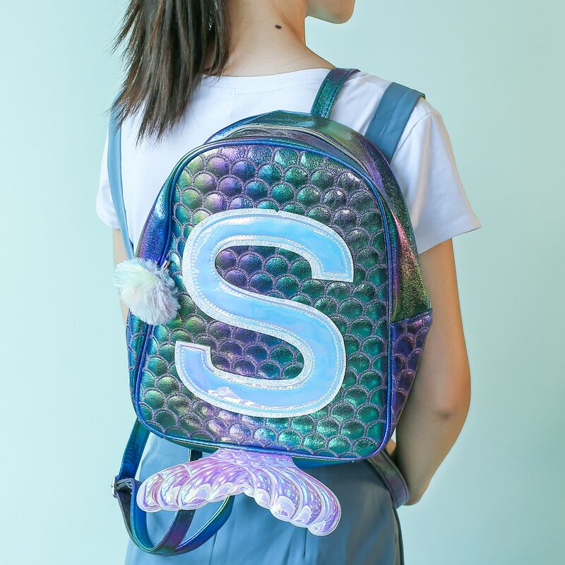 Unicorn new fish tail backpack for girls cartoon bag fish tail bag for children