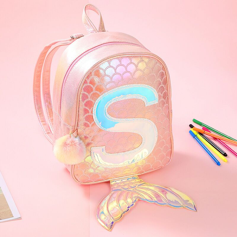 Unicorn new fish tail backpack for girls cartoon bag fish tail bag for children