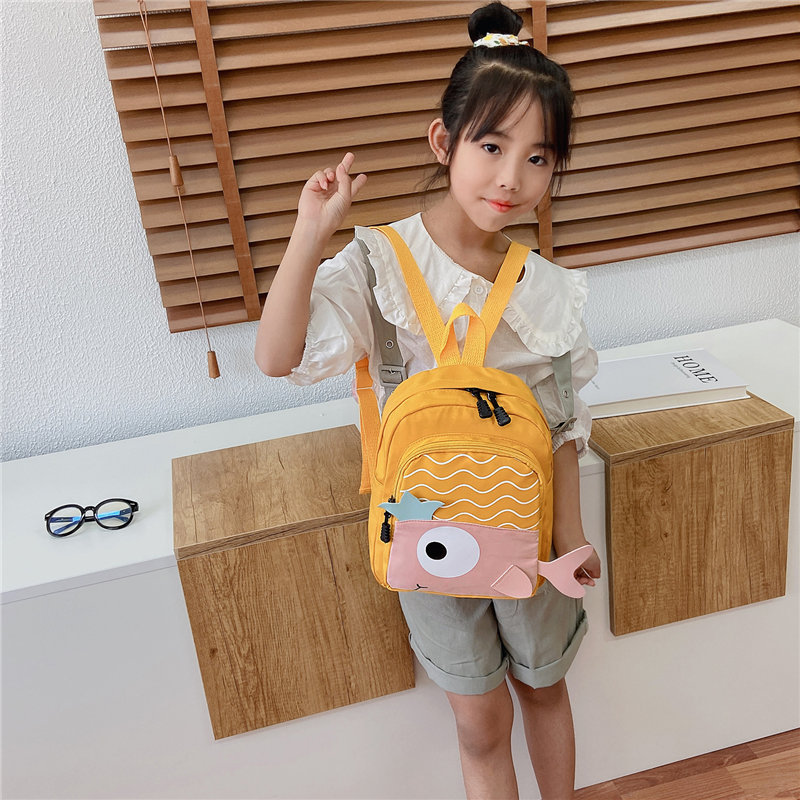 New Cloth Backpack Cute Cartoon Bag Fish Dolphin Kindergarten Backpack Korean Boys Girls&#039; Backpack