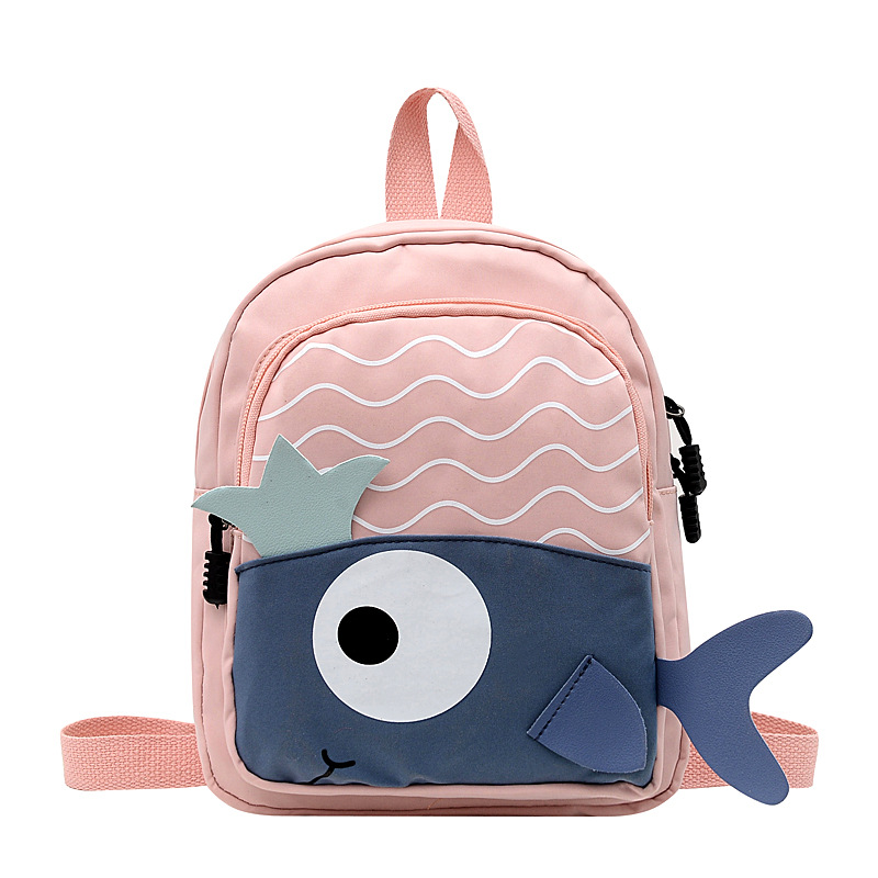 New Cloth Backpack Cute Cartoon Bag Fish Dolphin Kindergarten Backpack Korean Boys Girls&#039; Backpack