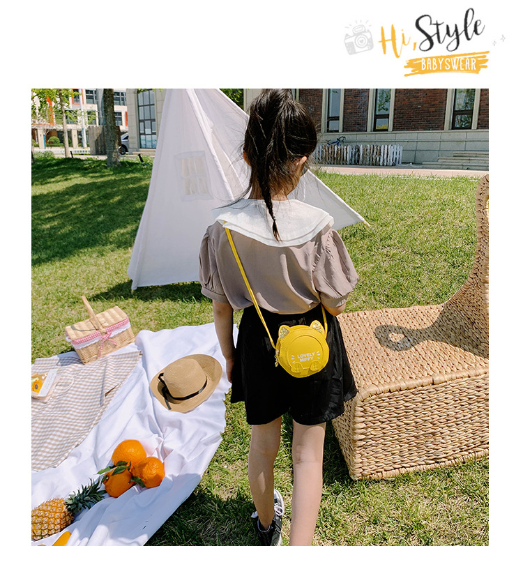 Baby bag Super Cute Cat Cartoon bag children Small round bag fashion Princess bag girl Crossbody Bag