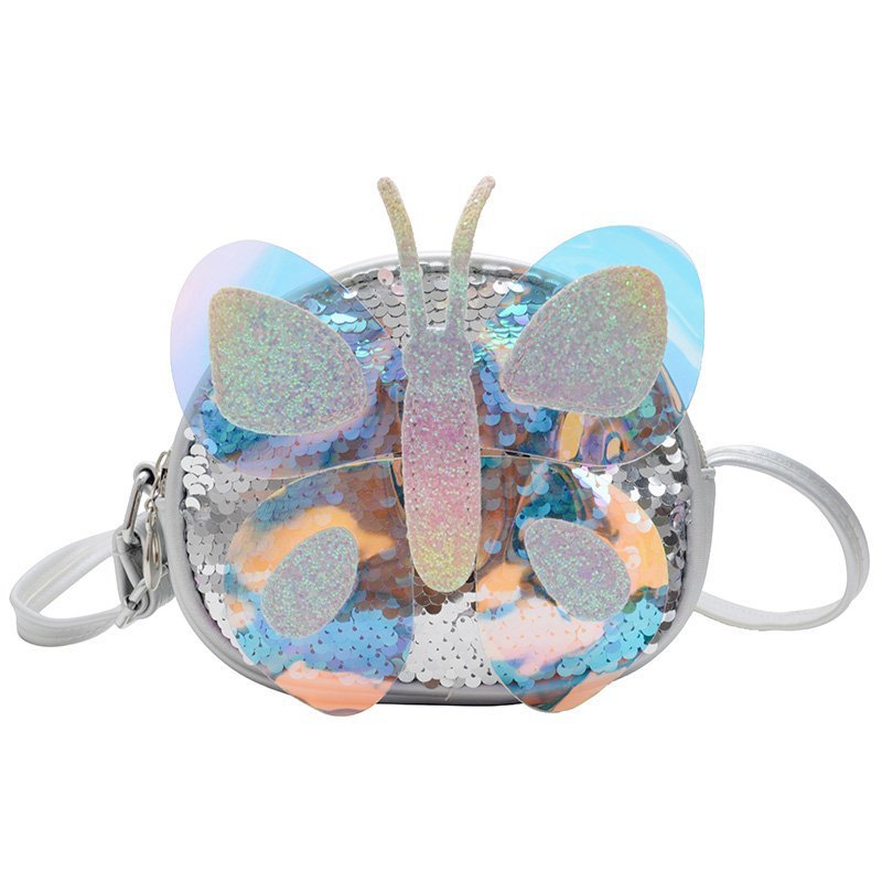 2021 Summer Korean Style Bag New Butterfly Messenger Bag Shoulder Bag Children Cartoon Bag Trendy Cute Girls&#039; Bags