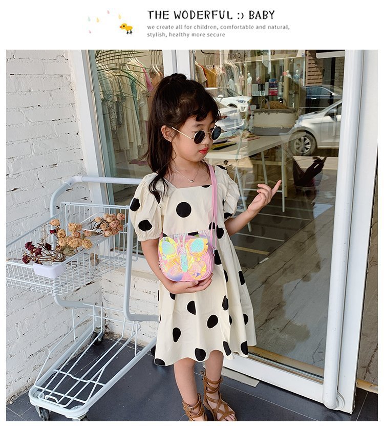 2021 Summer Korean Style Bag New Butterfly Messenger Bag Shoulder Bag Children Cartoon Bag Trendy Cute Girls' Bags