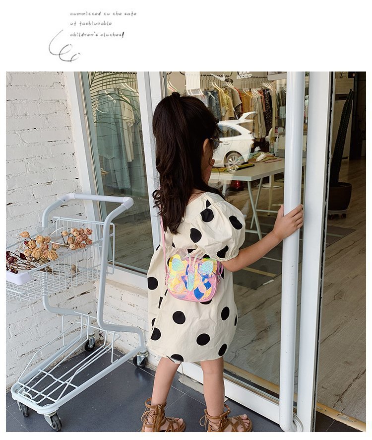 2021 Summer Korean Style Bag New Butterfly Messenger Bag Shoulder Bag Children Cartoon Bag Trendy Cute Girls' Bags