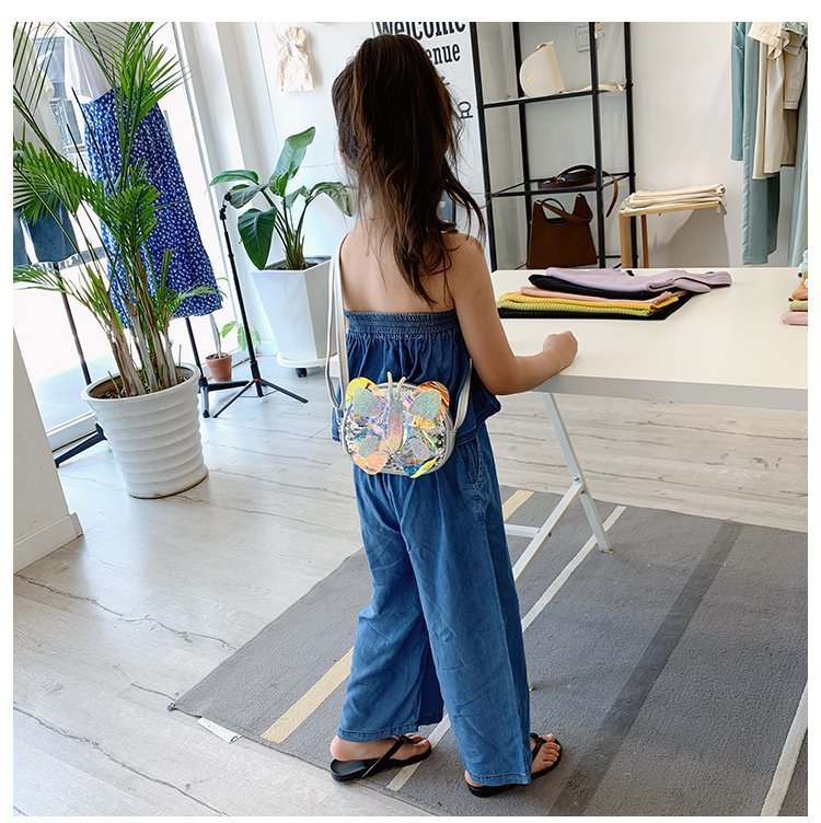 2021 Summer Korean Style Bag New Butterfly Messenger Bag Shoulder Bag Children Cartoon Bag Trendy Cute Girls' Bags