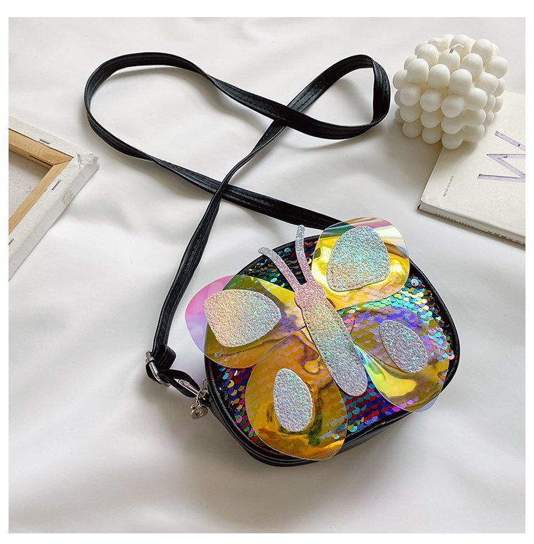 2021 Summer Korean Style Bag New Butterfly Messenger Bag Shoulder Bag Children Cartoon Bag Trendy Cute Girls' Bags