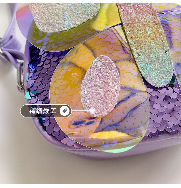 2021 Summer Korean Style Bag New Butterfly Messenger Bag Shoulder Bag Children Cartoon Bag Trendy Cute Girls' Bags