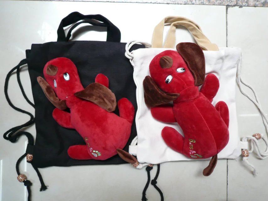 Children&#039;s Backpack Fabric Bag Handbag Backpack Cartoon Bag Creative Bag Puppy Bag