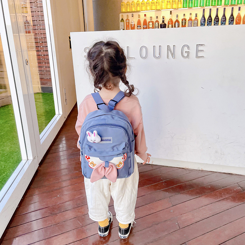 Kindergarten Children Backpack 2021 New Cute Fashion Cartoon Bag Student Bow Girl Backpack Wholesale