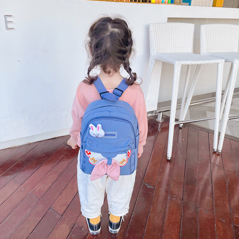 Kindergarten Children Backpack 2021 New Cute Fashion Cartoon Bag Student Bow Girl Backpack Wholesale