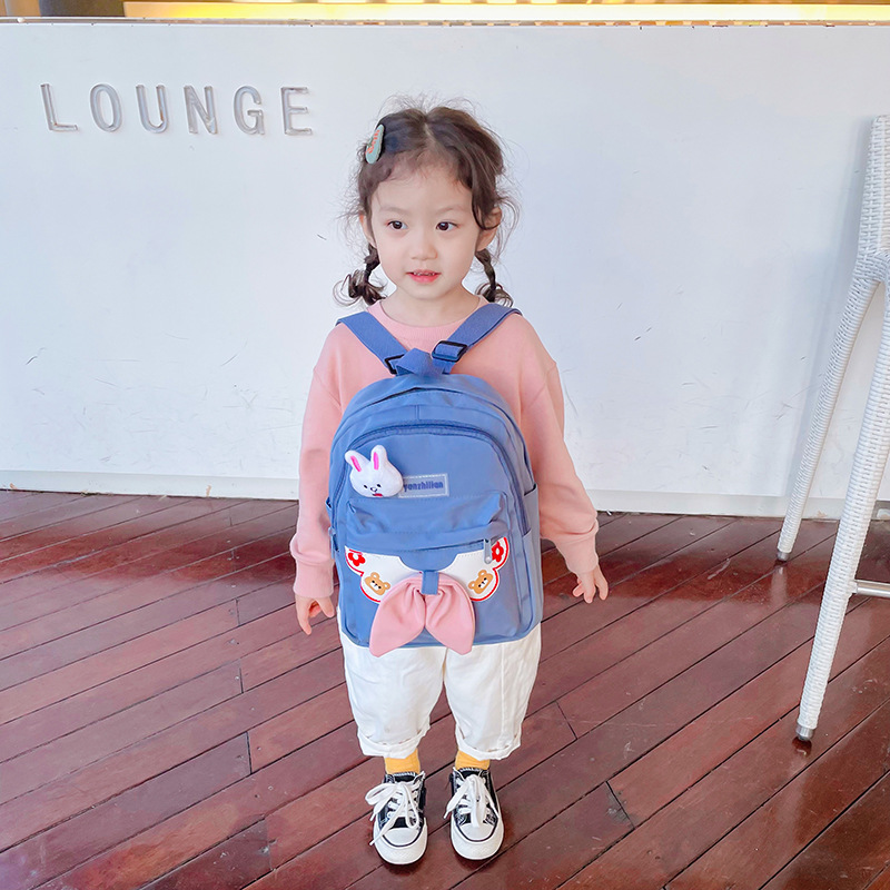 Kindergarten Children Backpack 2021 New Cute Fashion Cartoon Bag Student Bow Girl Backpack Wholesale
