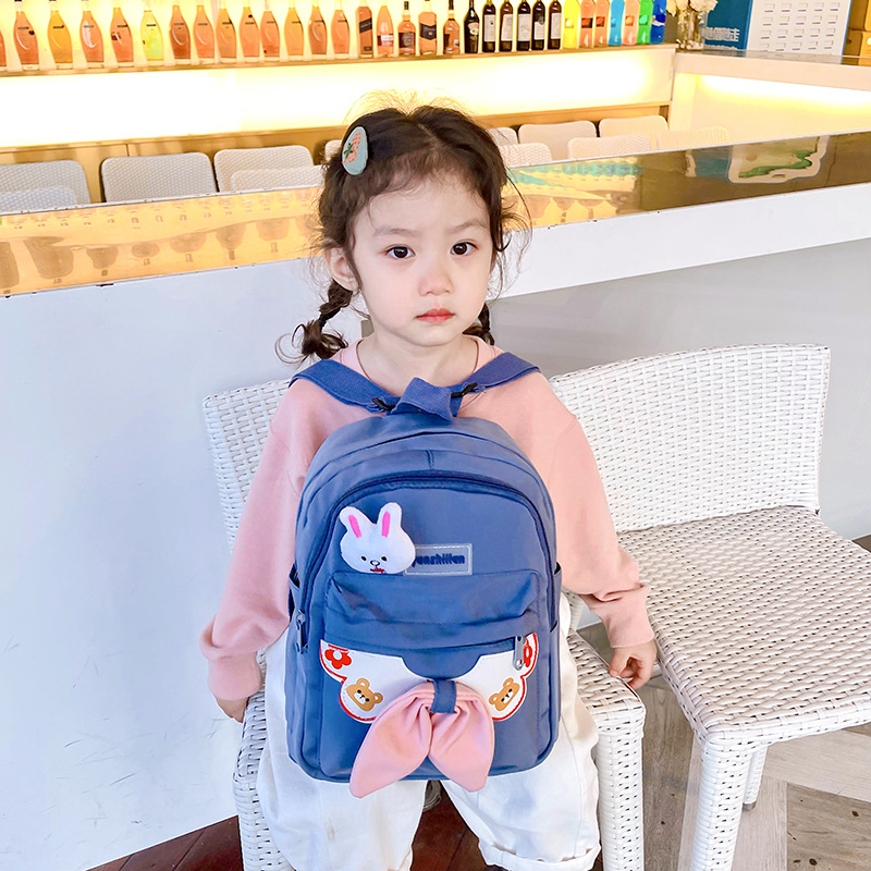 Kindergarten Children Backpack 2021 New Cute Fashion Cartoon Bag Student Bow Girl Backpack Wholesale
