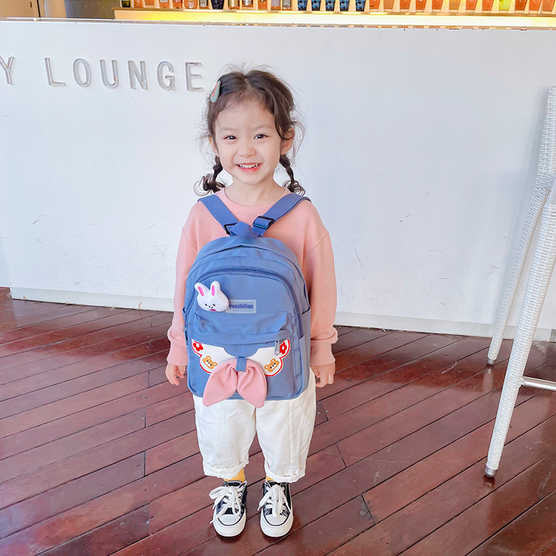 Kindergarten Children Backpack 2021 New Cute Fashion Cartoon Bag Student Bow Girl Backpack Wholesale