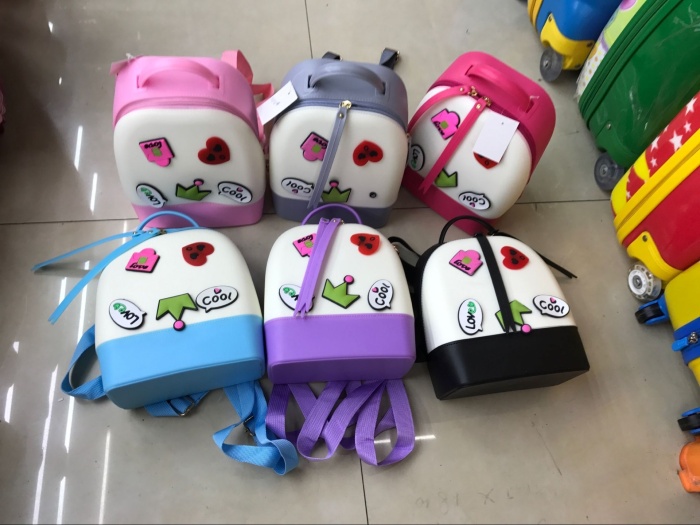 Children backpack jelly bag cartoon bag buckle buckle bag OPP bag