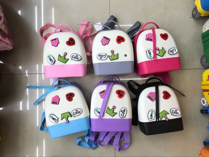 Children backpack jelly bag cartoon bag buckle buckle bag OPP bag