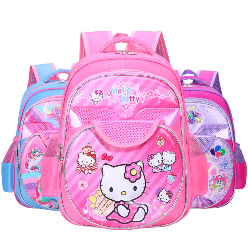 New Boutique Low-Grade Pupils Schoolbag Children Cute Backpack Burden Reduction 3D Cartoon Bag Factory Wholesale