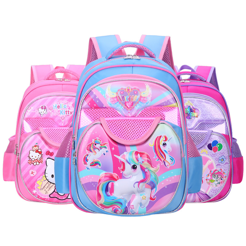 New Boutique Low-Grade Pupils Schoolbag Children Cute Backpack Burden Reduction 3D Cartoon Bag Factory Wholesale